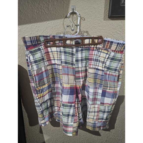 Brooks Brothers 346 Patchwork Colorful Shorts Casual Men's Waist 38 Inseam 9" - Picture 1 of 7